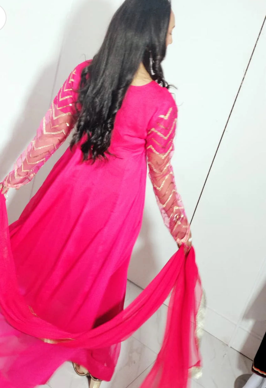 Party Wear Maxi with Dupatta