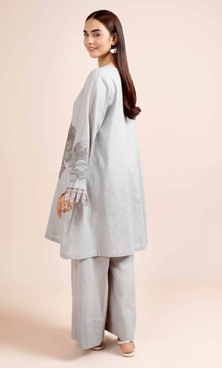 2 Piece - Unstitched Embroidered Suit