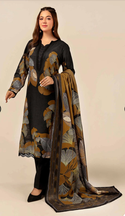 3 piece digital printed Unstitched suit