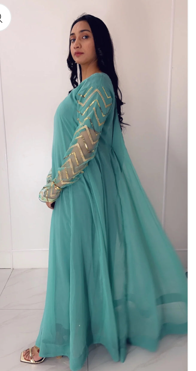 Party Wear Maxi with Dupatta